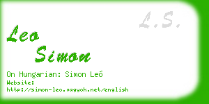 leo simon business card
